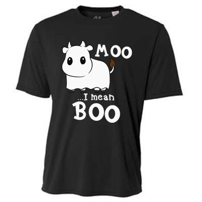 Hilarious Halloween Cow Costume Spooky Moo Cooling Performance Crew T-Shirt