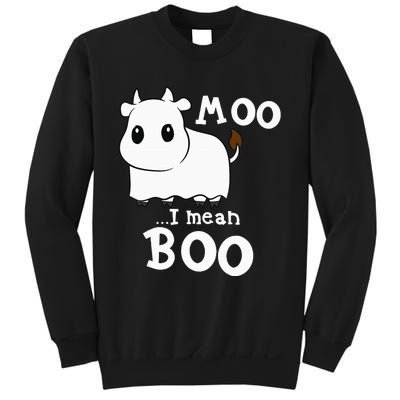 Hilarious Halloween Cow Costume Spooky Moo Sweatshirt