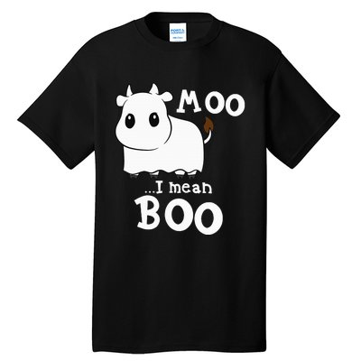 Hilarious Halloween Cow Costume Spooky Moo Tall T-Shirt