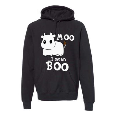 Hilarious Halloween Cow Costume Spooky Moo Premium Hoodie