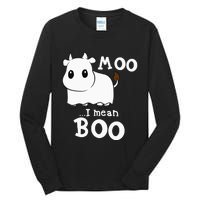 Hilarious Halloween Cow Costume Spooky Moo Tall Long Sleeve T-Shirt