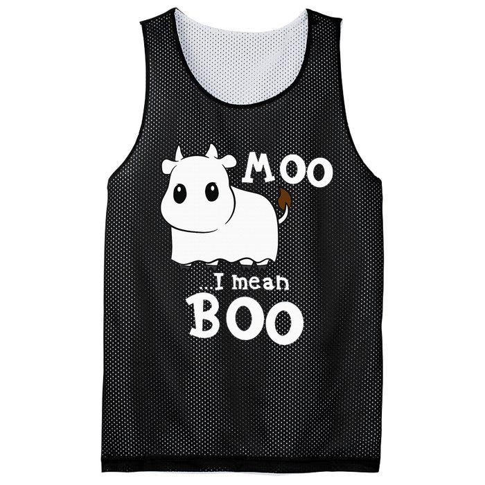 Hilarious Halloween Cow Costume Spooky Moo Mesh Reversible Basketball Jersey Tank