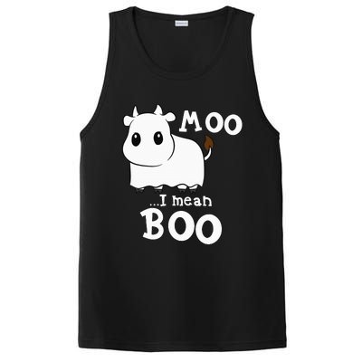 Hilarious Halloween Cow Costume Spooky Moo PosiCharge Competitor Tank