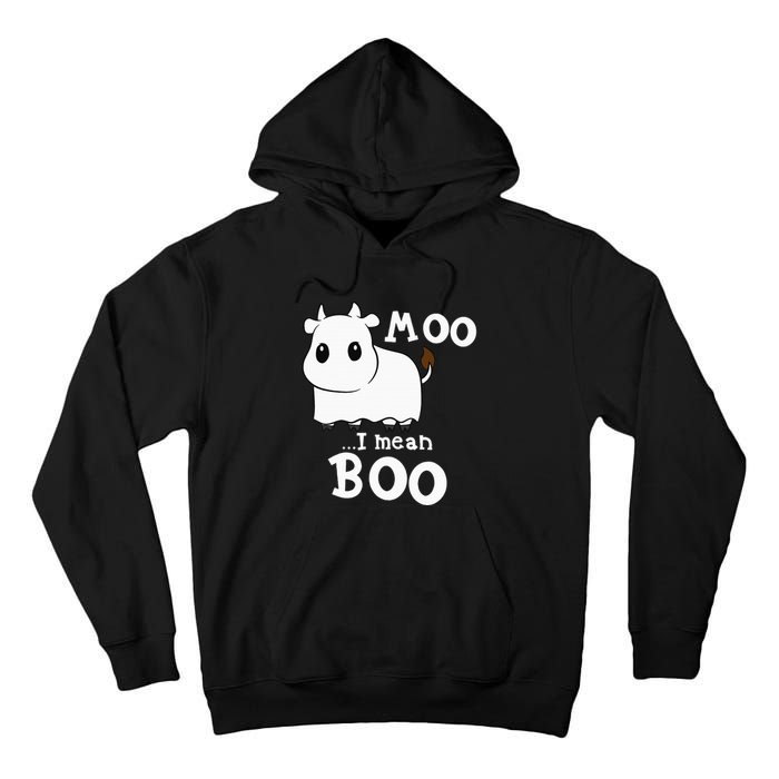 Hilarious Halloween Cow Costume Spooky Moo Tall Hoodie