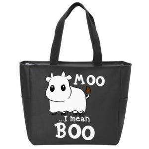 Hilarious Halloween Cow Costume Spooky Moo Zip Tote Bag