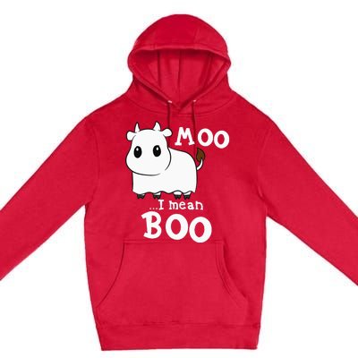 Hilarious Halloween Cow Costume Spooky Moo Premium Pullover Hoodie