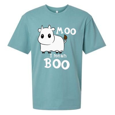 Hilarious Halloween Cow Costume Spooky Moo Sueded Cloud Jersey T-Shirt