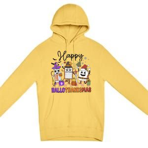 Happy Hallothanksmas Christmas Er Nurse Crew Emergency Room Gift Premium Pullover Hoodie