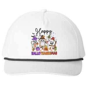 Happy Hallothanksmas Christmas Er Nurse Crew Emergency Room Gift Snapback Five-Panel Rope Hat