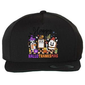 Happy Hallothanksmas Christmas Er Nurse Crew Emergency Room Gift Wool Snapback Cap