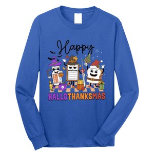 Happy Hallothanksmas Christmas Er Nurse Crew Emergency Room Gift Long Sleeve Shirt