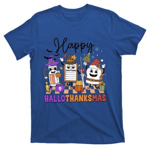 Happy Hallothanksmas Christmas Er Nurse Crew Emergency Room Gift T-Shirt