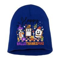 Happy Hallothanksmas Christmas Er Nurse Crew Emergency Room Gift Short Acrylic Beanie