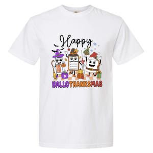 Happy Hallothanksmas Christmas Er Nurse Crew Emergency Room Gift Garment-Dyed Heavyweight T-Shirt