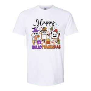 Happy Hallothanksmas Christmas Er Nurse Crew Emergency Room Gift Softstyle CVC T-Shirt