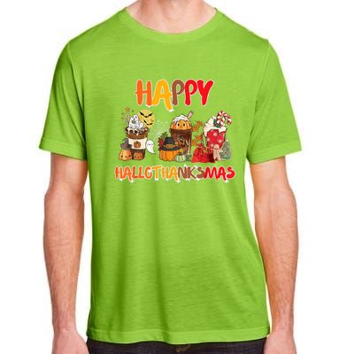 Happy Hallothanksmas Coffee Adult ChromaSoft Performance T-Shirt