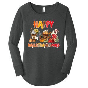 Happy Hallothanksmas Coffee Women's Perfect Tri Tunic Long Sleeve Shirt