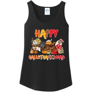 Happy Hallothanksmas Coffee Ladies Essential Tank