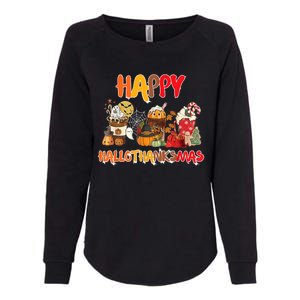 Happy Hallothanksmas Coffee Womens California Wash Sweatshirt