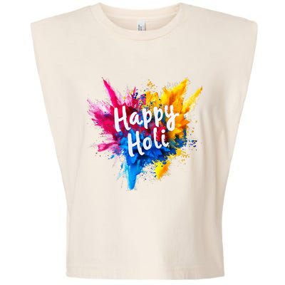 Happy Holi Color India Hindu Gifts Garment-Dyed Women's Muscle Tee