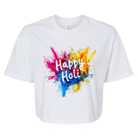 Happy Holi Color India Hindu Gifts Bella+Canvas Jersey Crop Tee