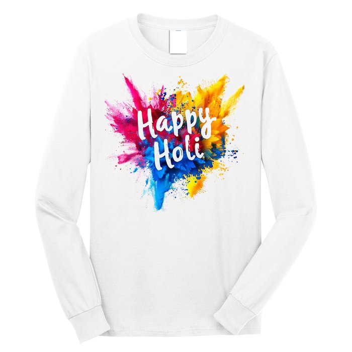 Happy Holi Color India Hindu Gifts Long Sleeve Shirt