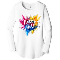 Happy Holi Color India Hindu Gifts Women's Perfect Tri Tunic Long Sleeve Shirt