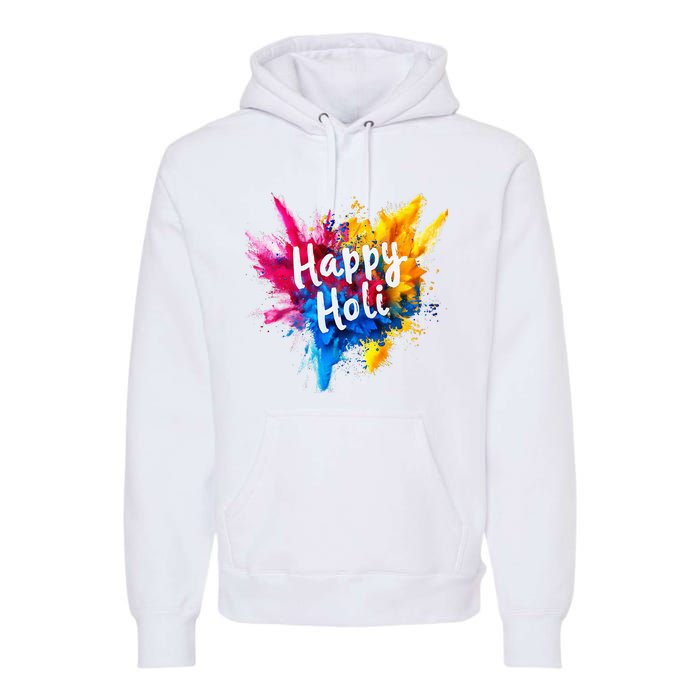 Happy Holi Color India Hindu Gifts Premium Hoodie