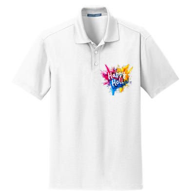 Happy Holi Color India Hindu Gifts Dry Zone Grid Polo