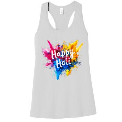 Happy Holi Color India Hindu Gifts Women's Racerback Tank