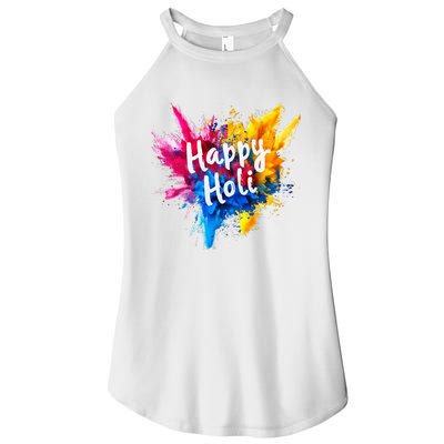 Happy Holi Color India Hindu Gifts Women's Perfect Tri Rocker Tank