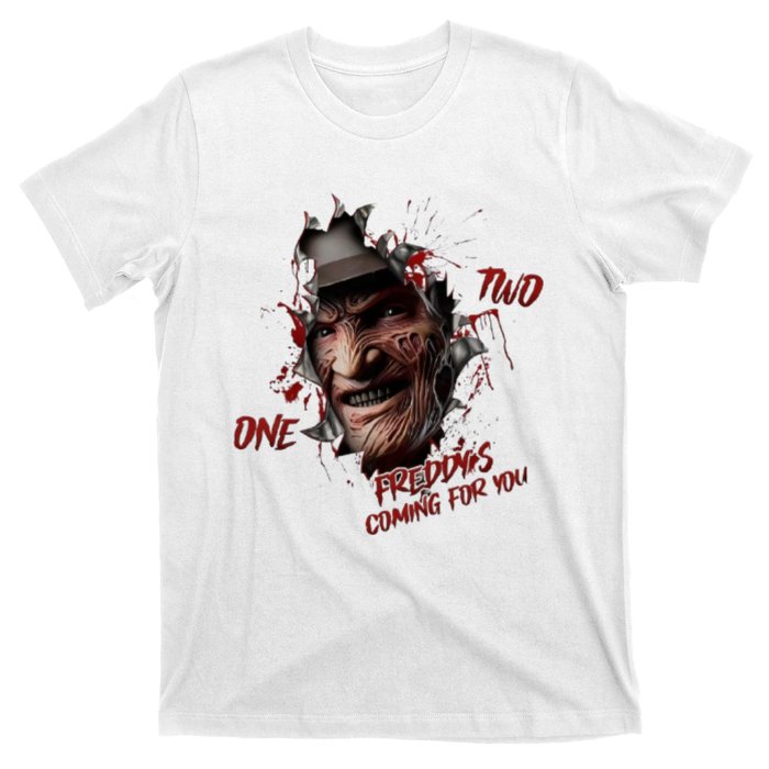 Halloween Horror Character Friends Coming For You Freddy T-Shirt