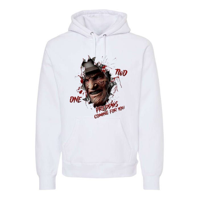 Halloween Horror Character Friends Coming For You Freddy Premium Hoodie