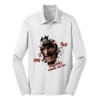 Halloween Horror Character Friends Coming For You Freddy Silk Touch Performance Long Sleeve Polo