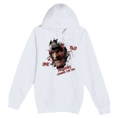 Halloween Horror Character Friends Coming For You Freddy Premium Pullover Hoodie