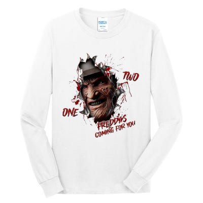 Halloween Horror Character Friends Coming For You Freddy Tall Long Sleeve T-Shirt