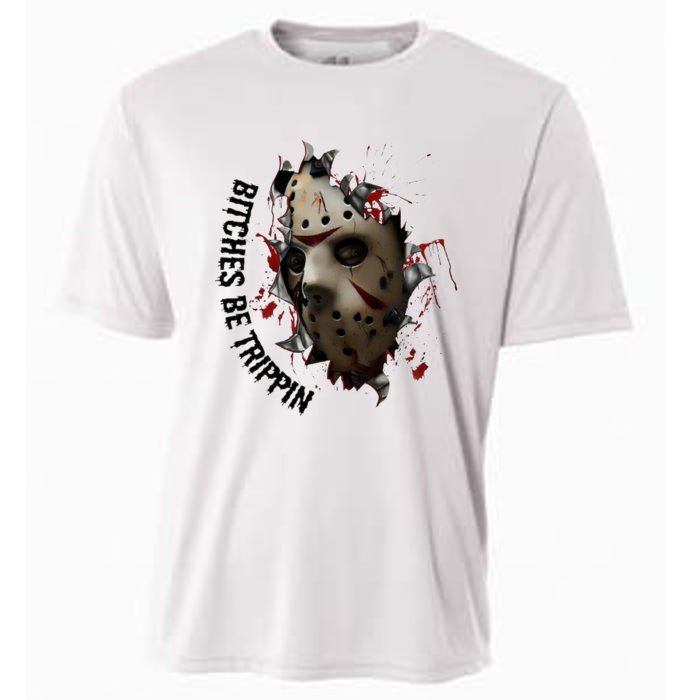 Halloween Horror Character Bitches Be Trippin Jason Cooling Performance Crew T-Shirt