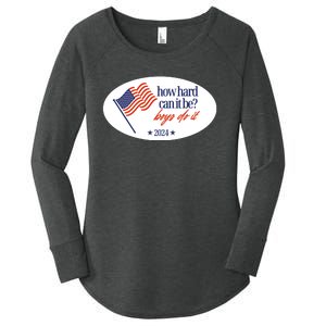 How Hard Can It Be Do It Sticker Women's Perfect Tri Tunic Long Sleeve Shirt