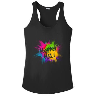 Happy Holi Celebrate Hindu Holiday Ladies PosiCharge Competitor Racerback Tank