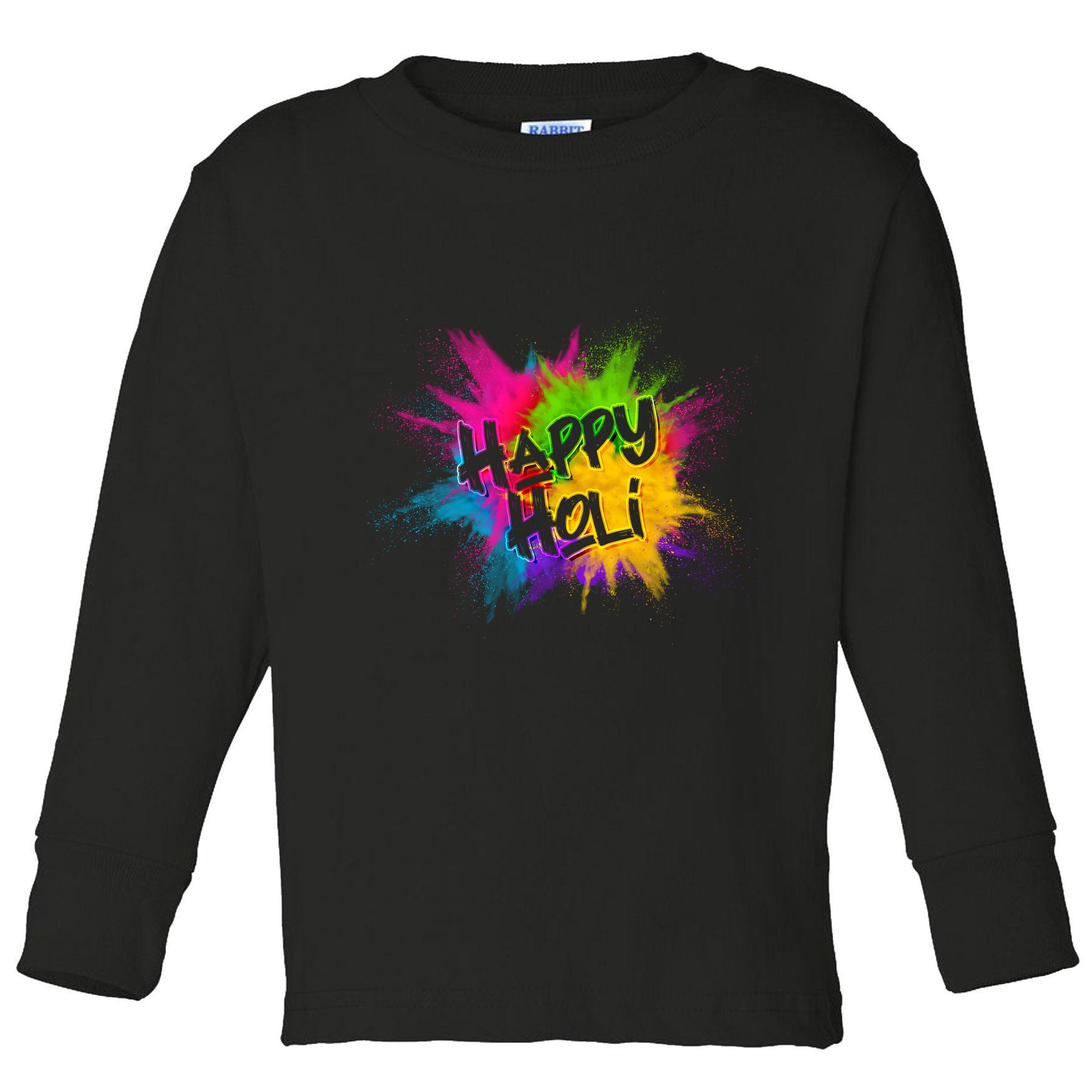 Happy Holi Celebrate Hindu Holiday Toddler Long Sleeve Shirt