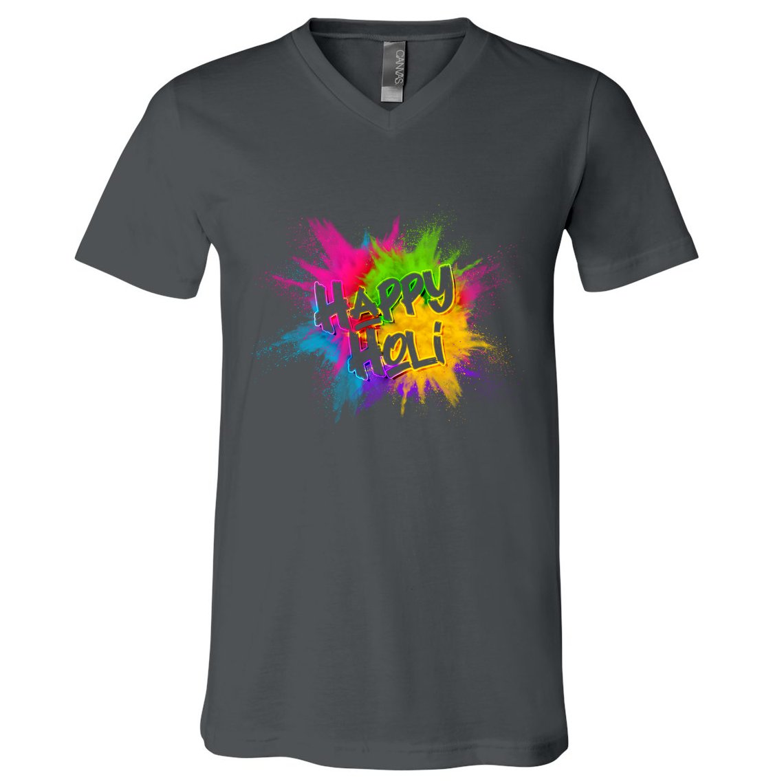Happy Holi Celebrate Hindu Holiday V-Neck T-Shirt