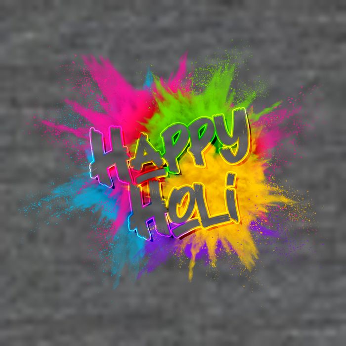 Happy Holi Celebrate Hindu Holiday Flatbill Hat