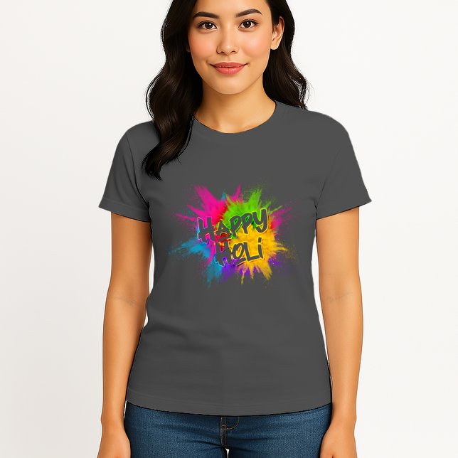 Happy Holi Celebrate Hindu Holiday Womens T-Shirt
