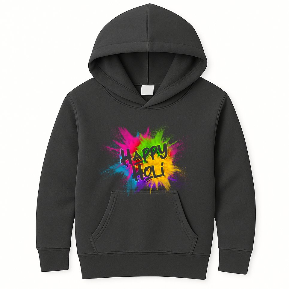 Happy Holi Celebrate Hindu Holiday Kids Hoodie