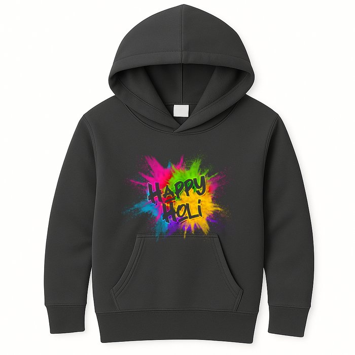 Happy Holi Celebrate Hindu Holiday Kids Hoodie