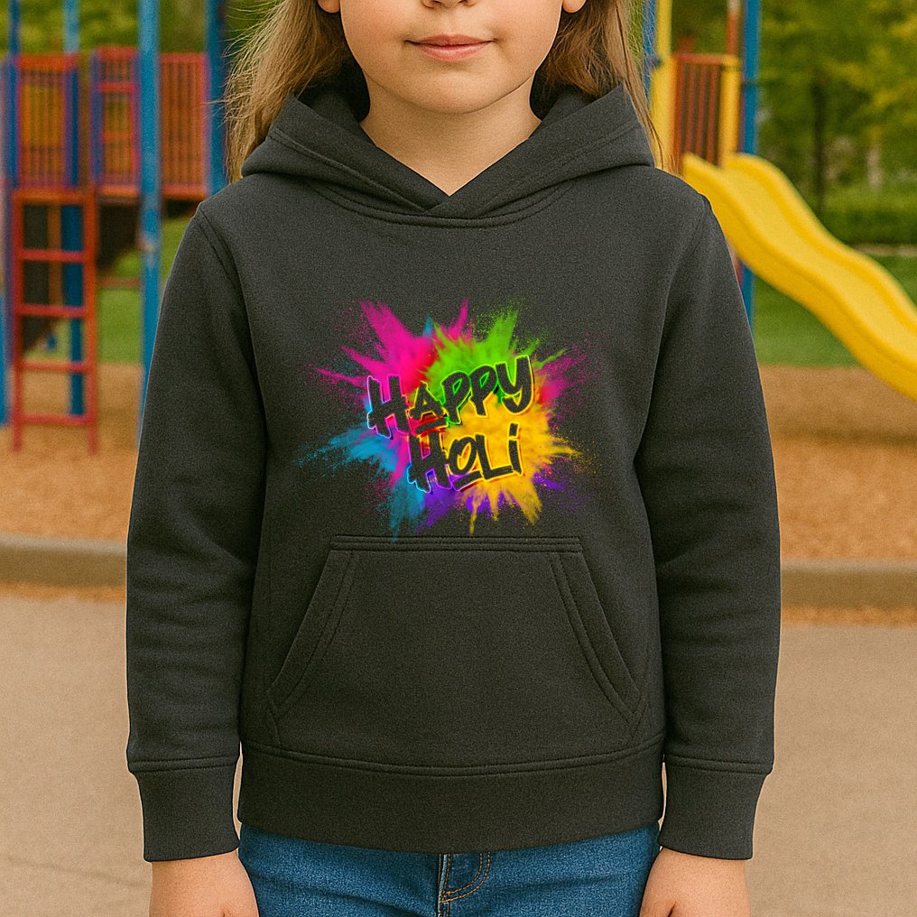 Happy Holi Celebrate Hindu Holiday Kids Hoodie