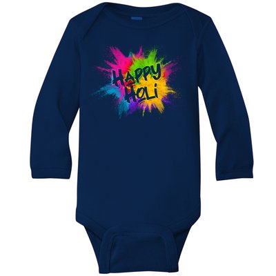 Happy Holi Celebrate Hindu Holiday Baby Long Sleeve Bodysuit