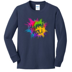 Happy Holi Celebrate Hindu Holiday Kids Long Sleeve Shirt