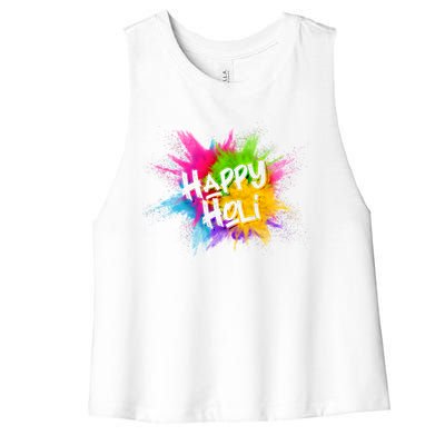 Happy Holi Celebrate Hindu Holiday Women's Racerback Cropped Tank