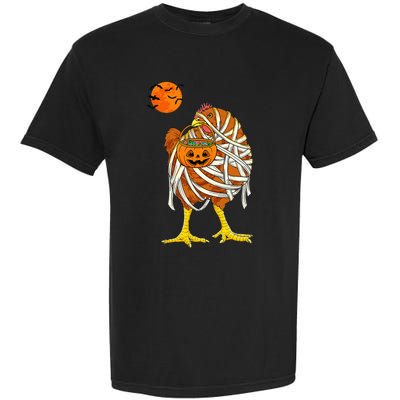 Hilarious Halloween Costume for Farmers Chicken Mummy Garment-Dyed Heavyweight T-Shirt